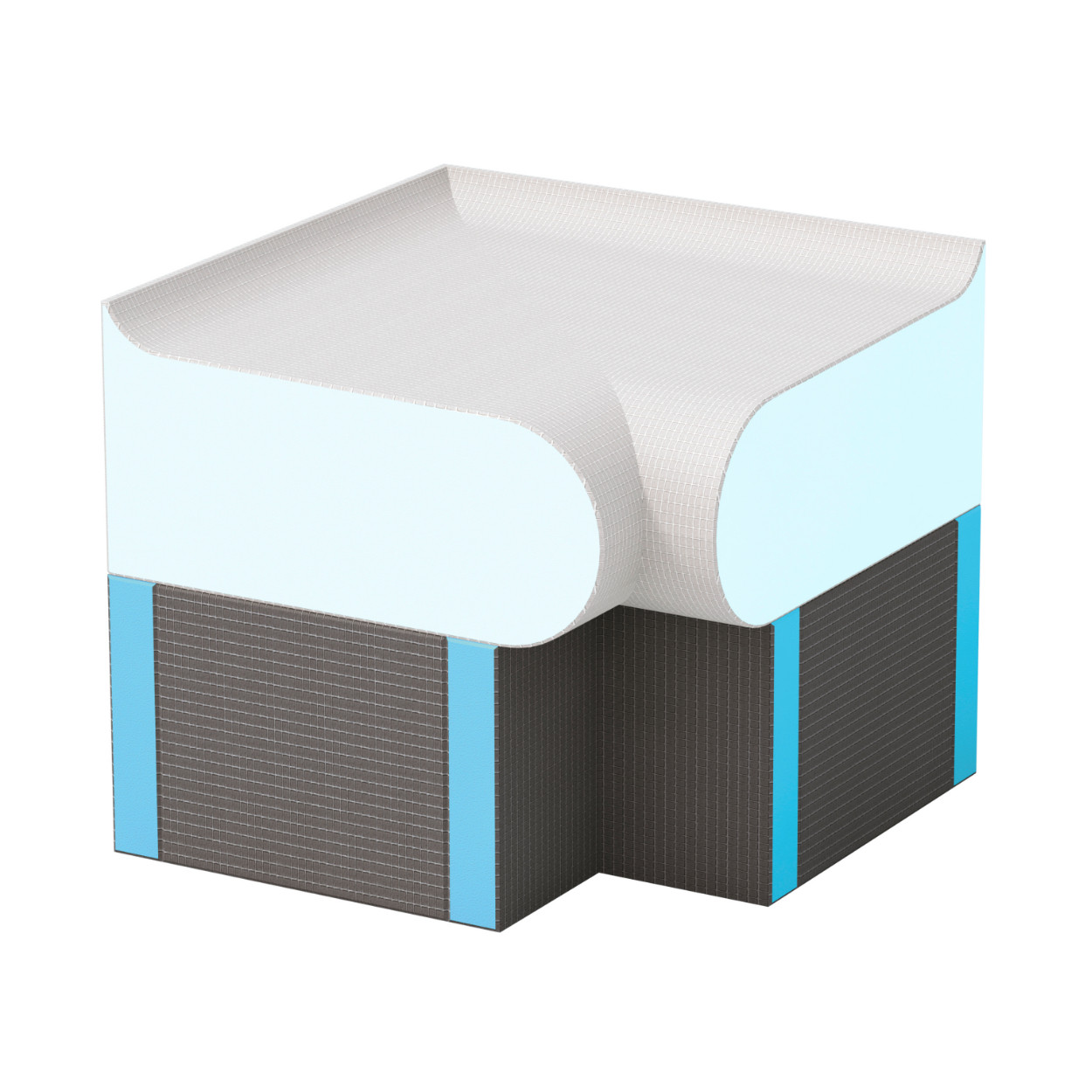 wedi Sanoasa Bellina corner bench element 90°